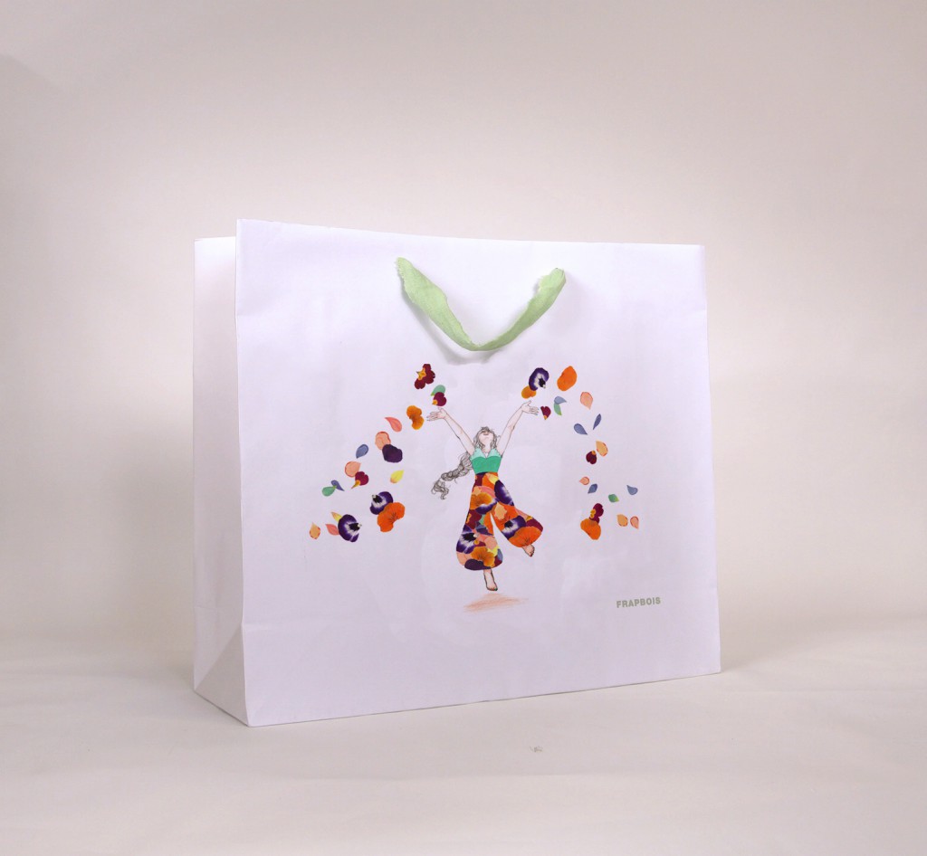tasche links blumen